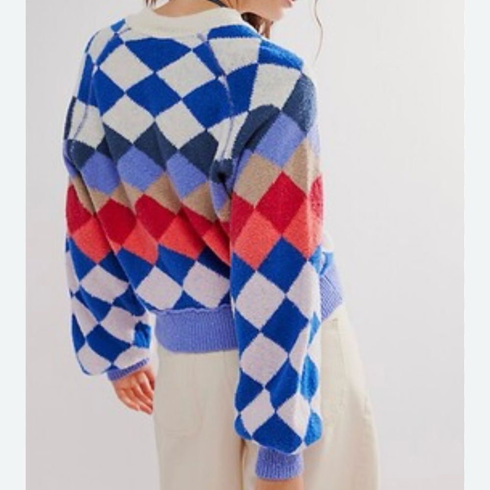 NWOT Free People Riley Pattern Pullover - Picture 2 of 5